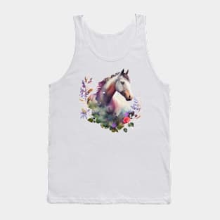 Horse Floral Tank Top